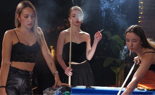 5 Chimneys Playing Pool – SmokingSweeties