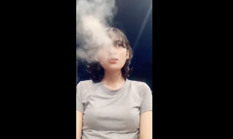 Adorable Petite Smoker