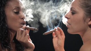 Amber Scott Rivers Cigar Inhaling