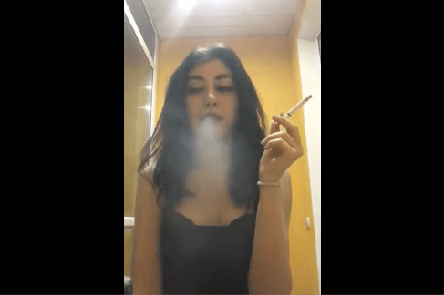 Anastasia – Sexually smoke 2 cigarettes in a row