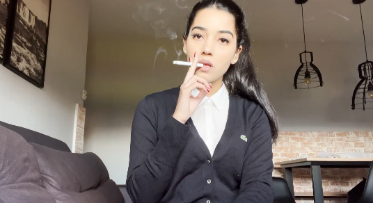 Angie Student Smoking Fetish