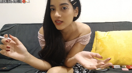 Angie Sexy Smoking Fetish Interview 2