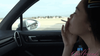 Brianna Arson looking so super sweet and cute on a date, smoking and having her pussy rubbed