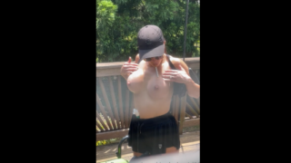 Cleaning the backyard topless dangling – smokingbabygirl