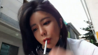Petite Korean Girl enjoys her Cigarette 5