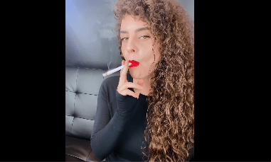 Dani Lynn Curly Hair Smoking