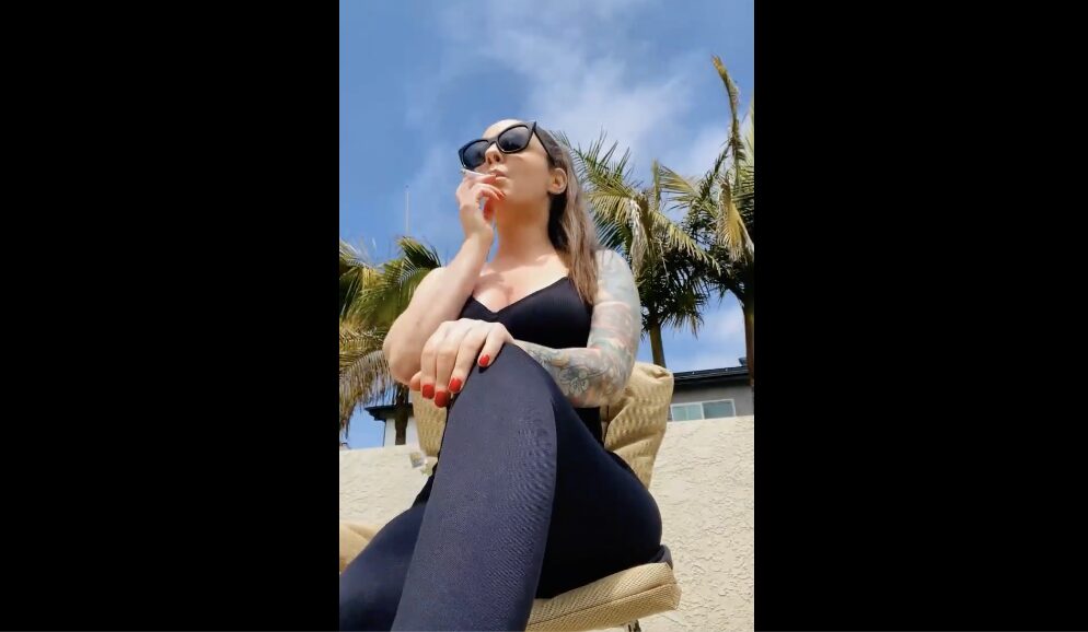 Dani Lynn Smoking Outside