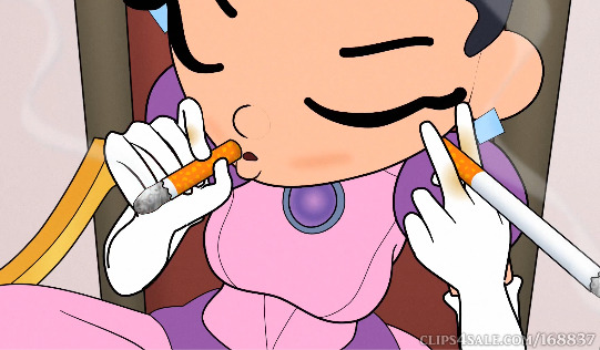 Dark Side Smoking Girl Smoking Two at Once and Fucking Cigarette – Smoking Fetish Cartoon