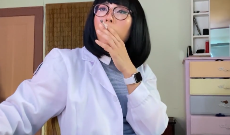 Dr. Fujita Ignores you while Smoking a Cigarette