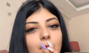 Elif beautiful turkish smoker girl smoking new viral video