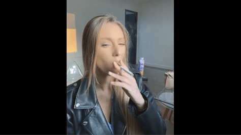 French Beauty Teen Smoking