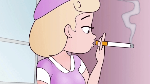Gertie smokes for the 1st time – Smoking Fetish Cartoon