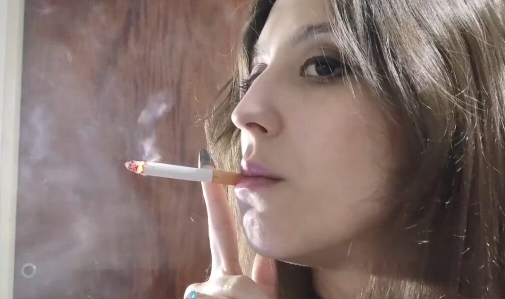 GoddessOfSmoke Smoking Close Up