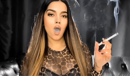 Hot Bimbo blows Smoke in your face – Angie