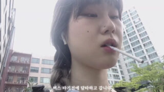 Hot Korean Vlog Smoking Fetish #1