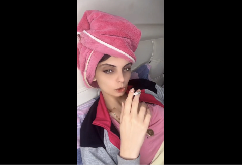 Hot girl turkish smoker smoking