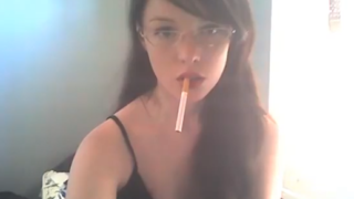 Innocent looking babe is already a fully trained heavy smoker