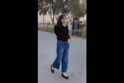 Indian girl smoking cigarette Compilation