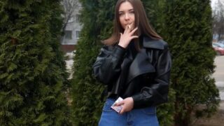 Katya Outside Smoking – RussianSmokers