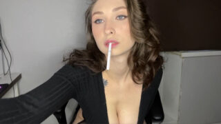 Smoking and licking my huge Tits – Lily Fox