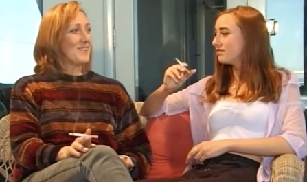 Marianne and daughter Rebecca Smoking