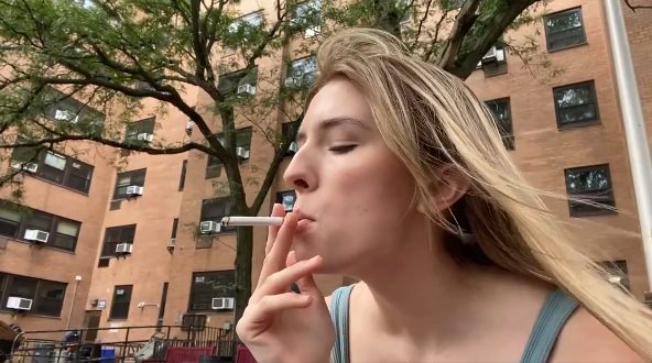 New School College Experience – Smoking Cigarette