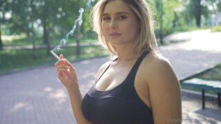 OnlyYana Outside Smoking after Sport