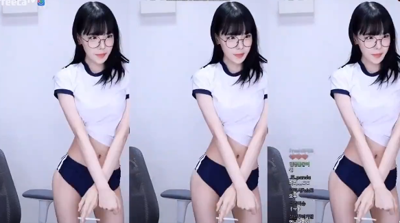 Petite Korean Smoker Having Fun and Dancing 3