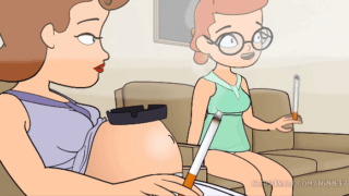 Pregnant Smoking Stepmother’s Stepdaughter Develops Smoking Fetish – Smoking Fetish Cartoon