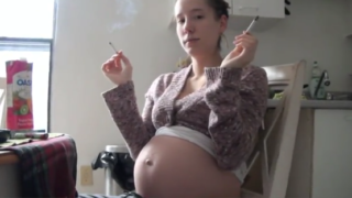 She’s pregnant so it’s time to smoke for two
