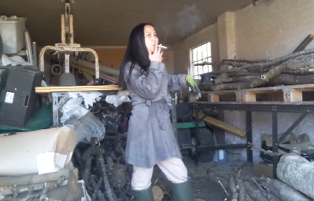 Preparing firewood and smoking break – Mary Pinay