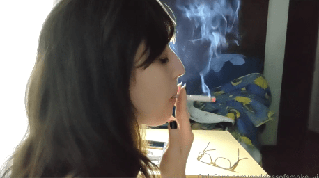 Side profile with lots of snap and French inhales, nose exhales and more – GoddessOfSmoke
