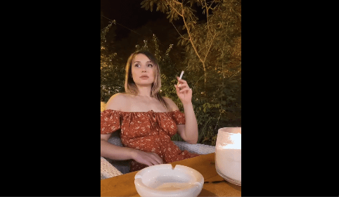 Smoking At the restaurant – OnlyYana