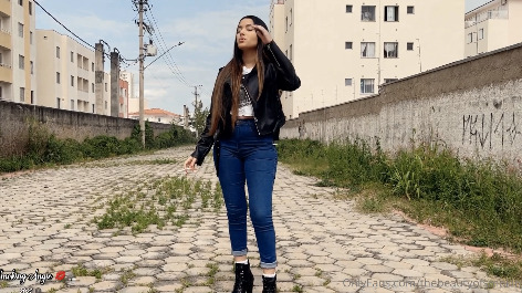 Smoking In Tight Jeans Pants – Angie