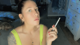 Smoking Virginia Slim with Deep Lungs drags – mamabearasmr