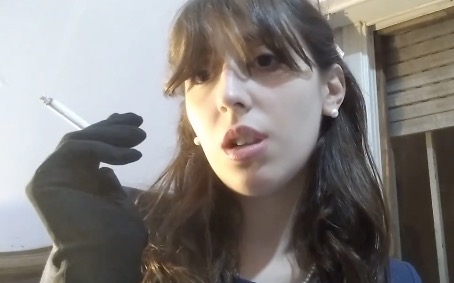 Smoking while wearing Gloves – GoddessOfSmoke