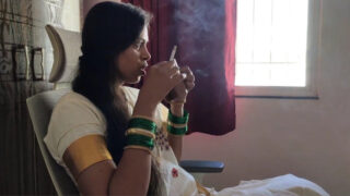 She’s tired on 1st day of Diwali so she’s Smoking
