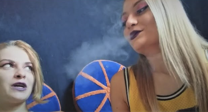 Teaching Her Sister to Be a Good Smoker