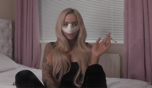 Teleela Bimbo with Fake Tits Smoker #5