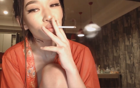 The Cutest little girl taking big lungs saturating drags #17 -JapanKitty