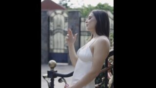 White Dress Relaxing Smoke – OnlyYana