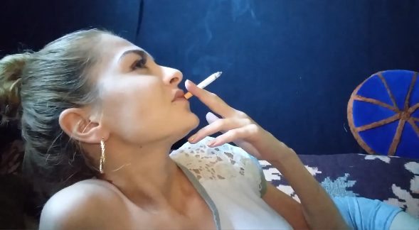 Lily Adams Beach Smoky Blowjob