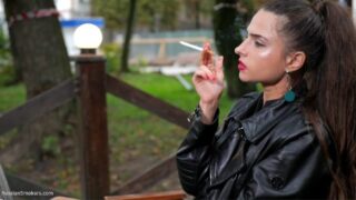 Olya Pretty Russian Girl Smoking Candid