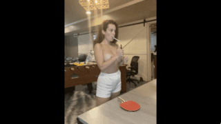 smokingbabygirl – Topless Smoking Ping Pong